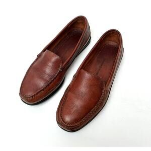 Men's Johnston & Murphy Brown Pebble Leather Loafers - Size 11M